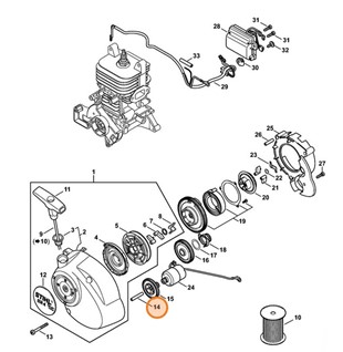 Trzpień cylindryczny 6x36, Stihl 93714703220
