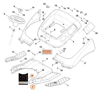 Osłona kompl., Stihl 61707802092