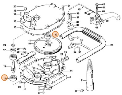 Łożysko kulkowe 6301, Stihl 95030035210