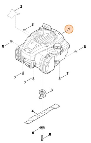 B&S, silnik czterosuwowy 09P702-0238-H5, Stihl 63500111821