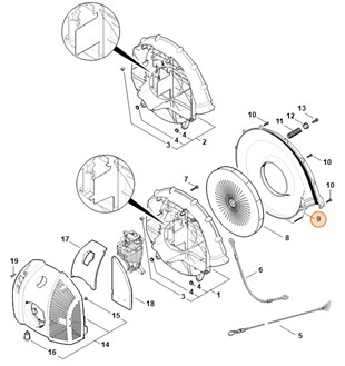 Obudowa dmuchawy - zewnątrz, Stihl 42827010700