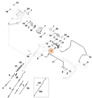 Dźwignia blokująca, Stihl 63751626700