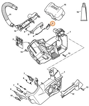 Dźwignia przełącznika, Stihl 12524352400