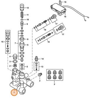 Blok zaworowy, Stihl 47887011200