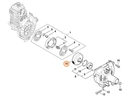 Bęben sprzęgłowy, Stihl 41801602903