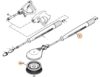 Obrotowa szczotka myjąca, Stihl 49255003000