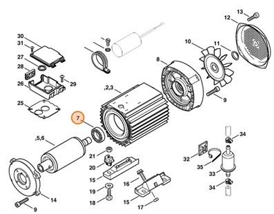 Łożysko toczne 6206-2Z, Stihl 95030037040
