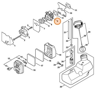 Gaźnik C1Q-S47A, Stihl 42271200604