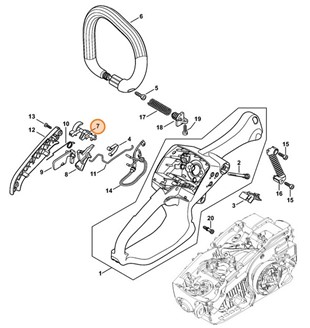 Wałek przełącznika, Stihl 11371820903