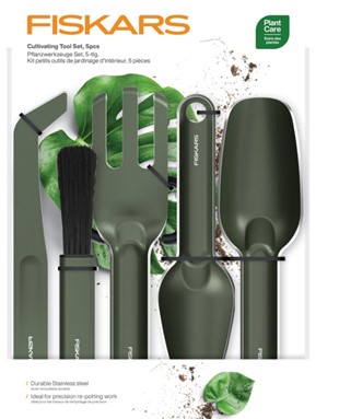 Plant Care Zestaw 5 metalowych narzędzi do sadzenia roślin, Fiskars 1080778