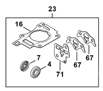 Zestaw uszczelek, Stihl 41490071600