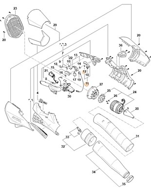 Dźwignia, Stihl BA014306400