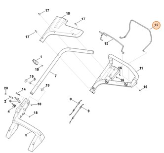 Dźwignia włączająca, Stihl 63587640200