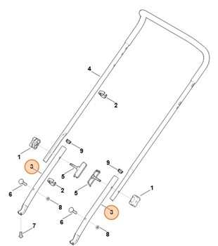 Dolna część uchwytu kierującego, Stihl 62907634800