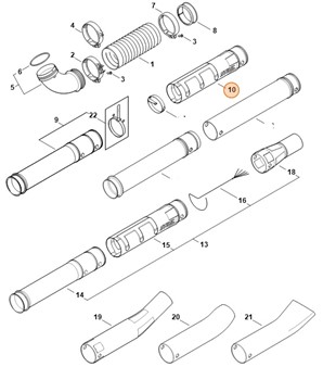 Rura dmuchawy, Stihl 42827001800