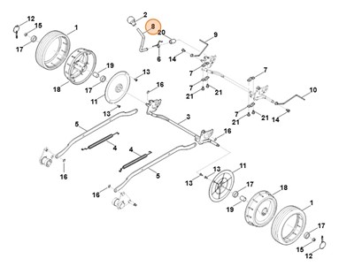 Dźwignia regulacyjna, Stihl 63837632900