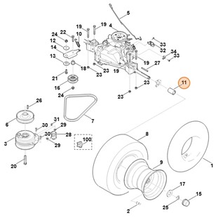 Tulejka odległościowa, Stihl 61407642800