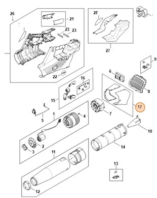 Zestaw wkładek tłumiących, Stihl BA040071000