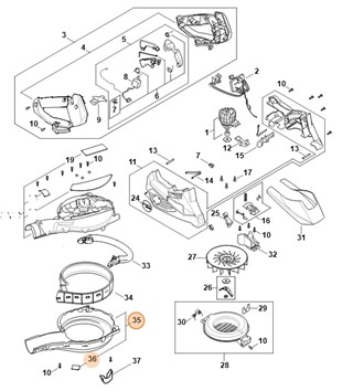 Obudowa dmuchawy, Stihl SA027004101