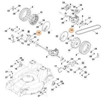Pokrywa wewnątrz, Stihl 63787043600