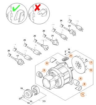 Silnik elektryczny 220-240V/50, 60 Hz, 1,7 kW, Stihl 49506000200