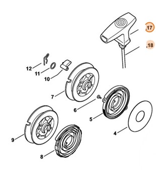 Uchwyt ElastoStart, Ø 4,5 mm, Stihl 00001903414