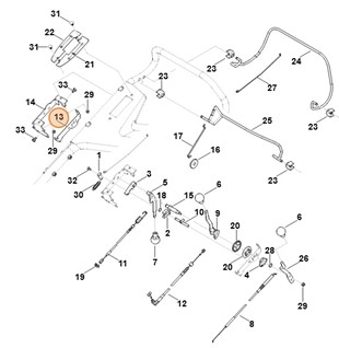 Uchwyt, str. lewa, Stihl 63787036900