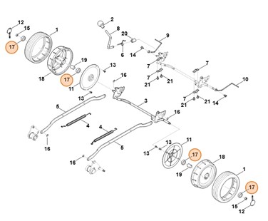 Łożysko kulkowe 6201-2TRS, Stihl 95030035299