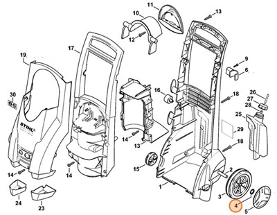 Pierścień zaciskowy Ø 15, Stihl 99910031050