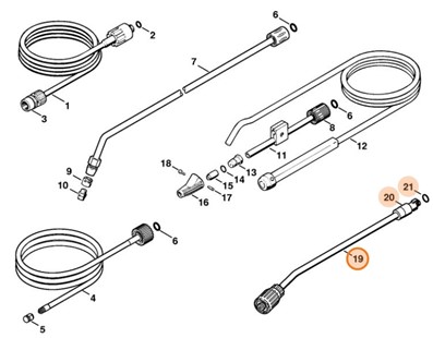 Dysza rotacyjna 035, Stihl 49005001634