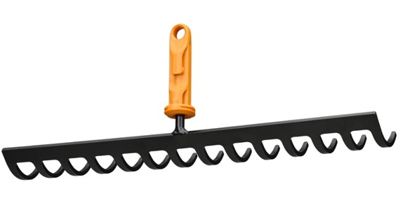 Głowica grabie 14 zębne ogrodowe z metalu OneClick, Fiskars 1080677