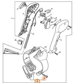 Dźwignia napinająca, Stihl 42827405300