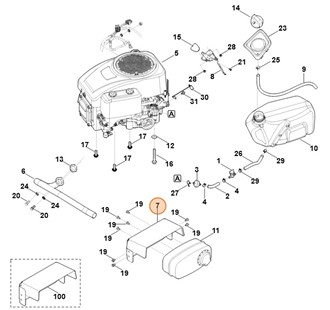 Osłona blaszana, Stihl 61401453711