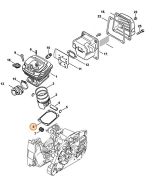 Uszczelka cylindra, Stihl 11280292310