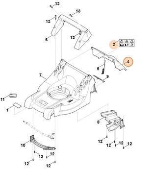 Pokrywa kompl., Stihl 63387002721