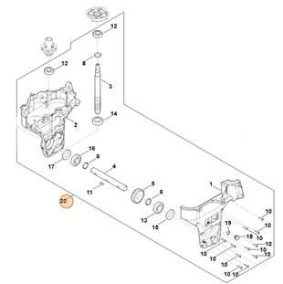 Obudowa przekładni kompl., Stihl 62416400591