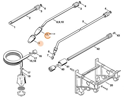 Dysza rotacyjna 045, Stihl 49005001619