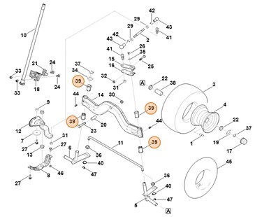 Tulejka łożyska, Stihl 61657633011
