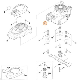 Spalinowy silnik benzynowy HD775 (HD775-3027), Stihl 63640111832