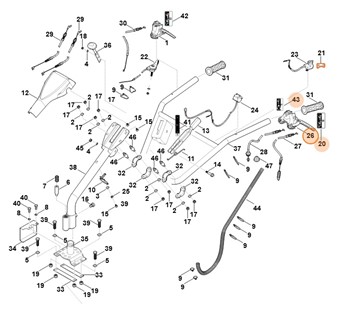 Dźwignia lewa, Stihl 62517103501