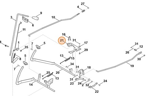 Kulisa przełączająca, Stihl 61657043000