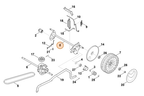 Oś, Stihl 63387002415