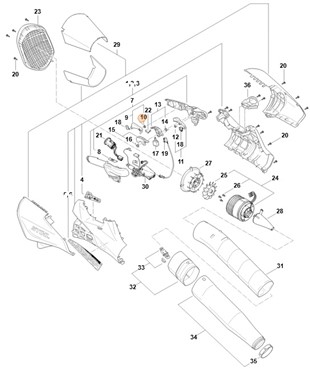Sprężyna ramieniowa, Stihl BA011824500