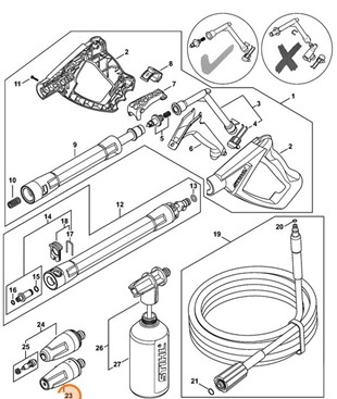  Dysza o płaskim profilu strumienia, Stihl 49515300005