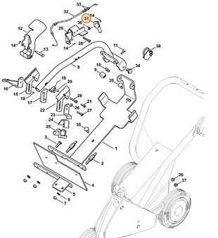 Dźwignia, Stihl 42387906200