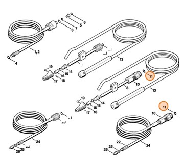 Okrągły pierścień uszczelniający 12,3x2,4, Stihl 96459457531
