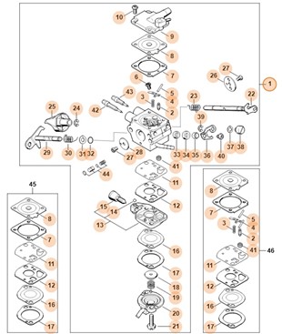 Gaźnik 4282/10, Stihl 42821200610