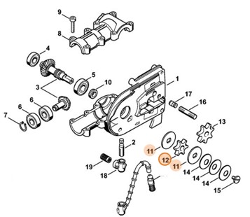 Koło napędu łańcucha 3/8"P 6 Z, Stihl 00006402002