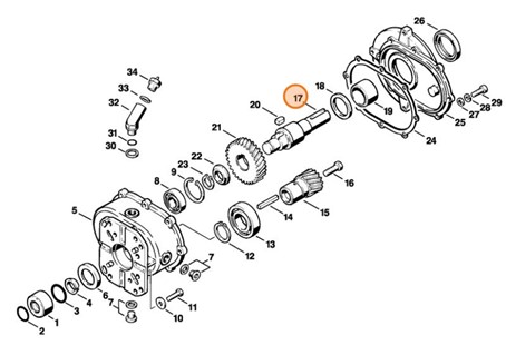 Wałek przekładni, Stihl 47107040500