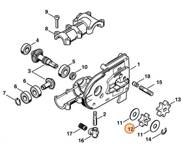 Koło napędu łańcucha 3/8" Picco 6Z, Stihl 41386421201